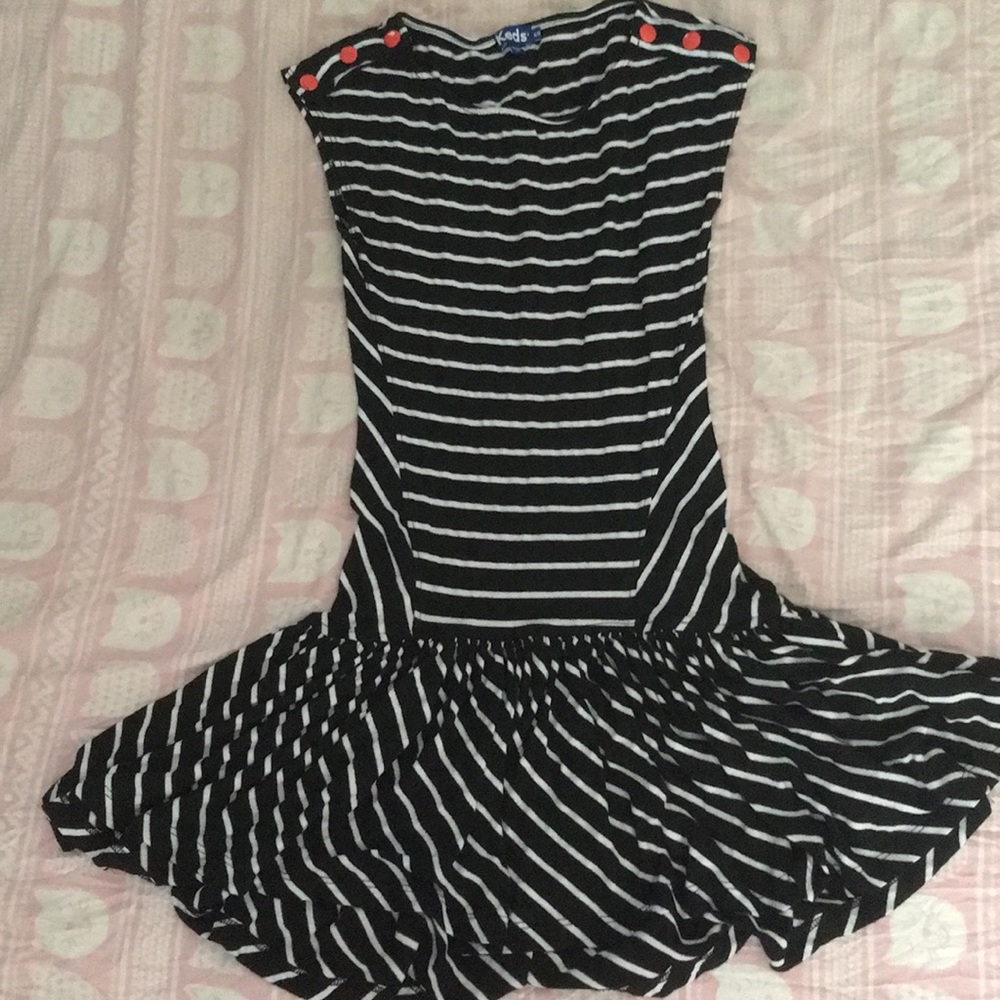 black and white skater dress